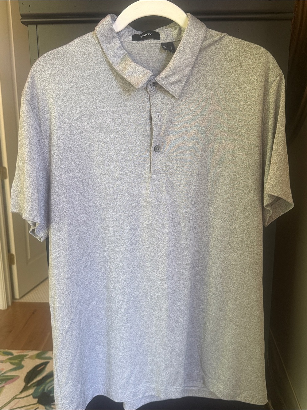 Theory Men's Light Gray Polo Shirt